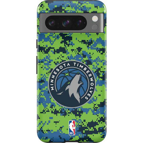 NBA Minnesota Timberwolves Digi Camo Google Pixel 8 Pro Impact Case